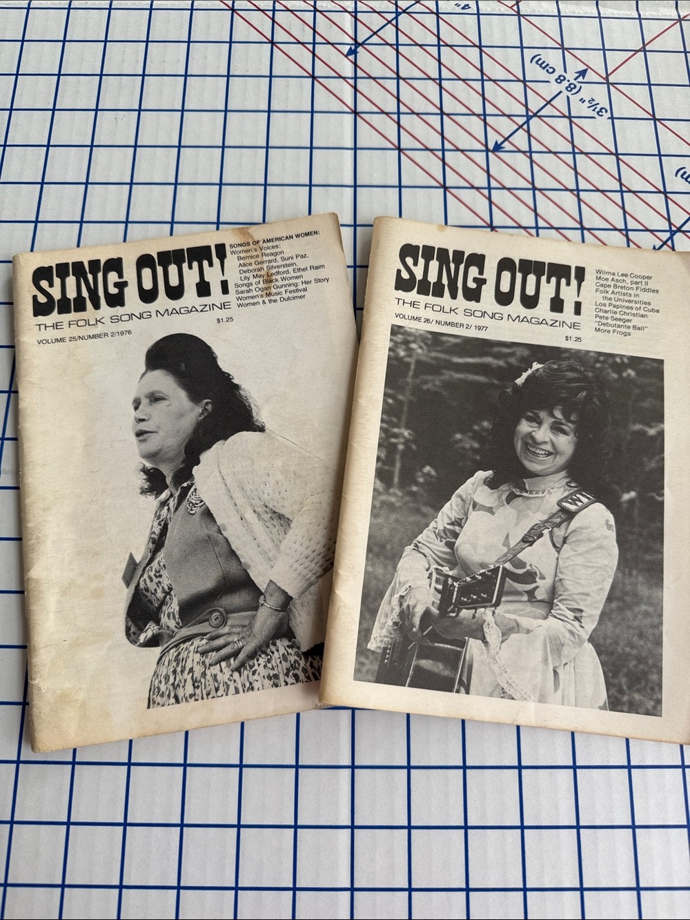Vintage Sing Out! Folk Song Magazine Lot 1976 1977 + Original 33 RPM Soundsheet